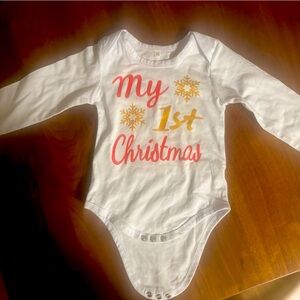 My first Christmas onesie size 12 month NEW